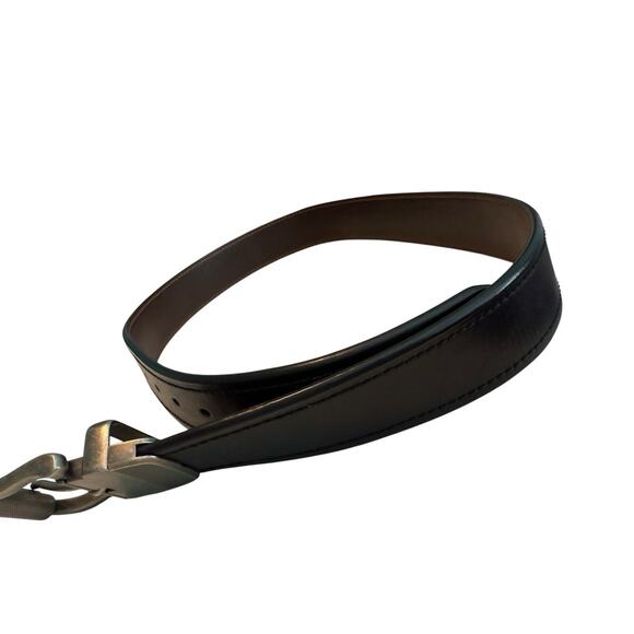 Columbia Synthetic Leather Reversible Belt Size 32 Black Brown - Picture 7 of 9